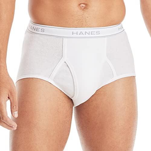 imageHanes Mens Underwear Brief Pack Full Rise Cotton Briefs MoistureWicking Underwear White MultipackWhite  9 Pack