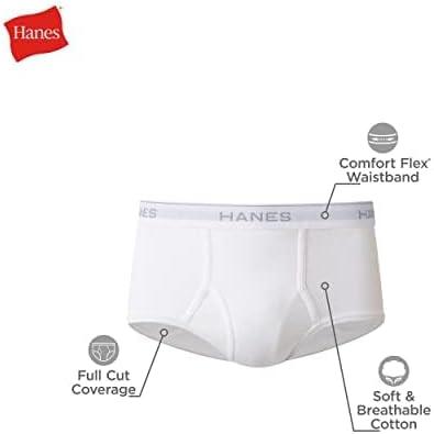 imageHanes Mens Underwear Brief Pack Full Rise Cotton Briefs MoistureWicking Underwear White MultipackWhite  9 Pack