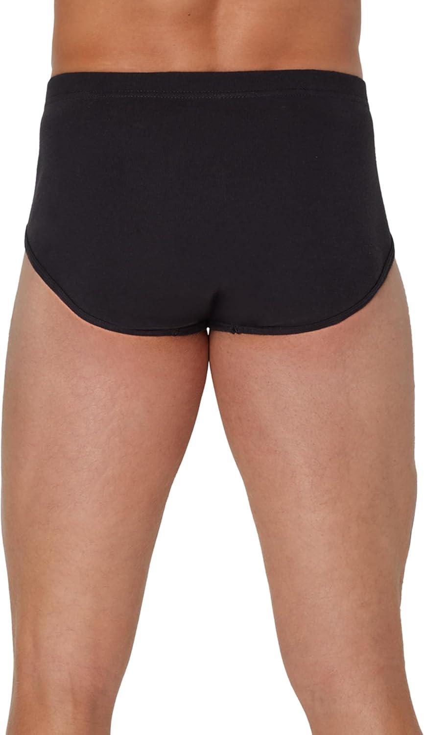 imageHanes Mens Underwear Briefs Cotton Mid Rise Briefs Covered Waistband Moisture Wicking MultiPackAssorted Solids 6pack