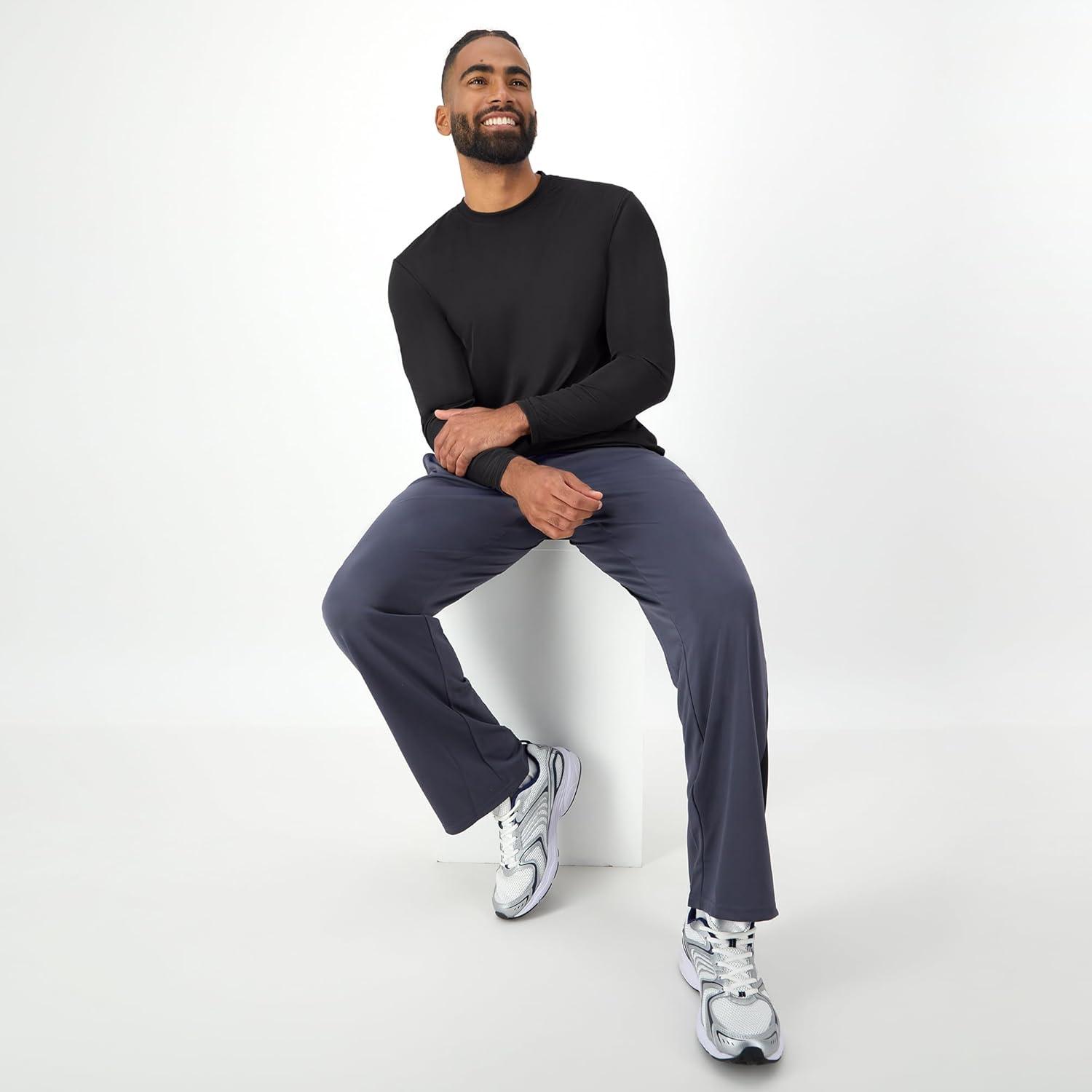 imageHanes Sport Mens LongSleeve TShirt Pack Cool DRI MoistureWicking Performance TShirts Performance Tee 2PackBlack  2 Pack