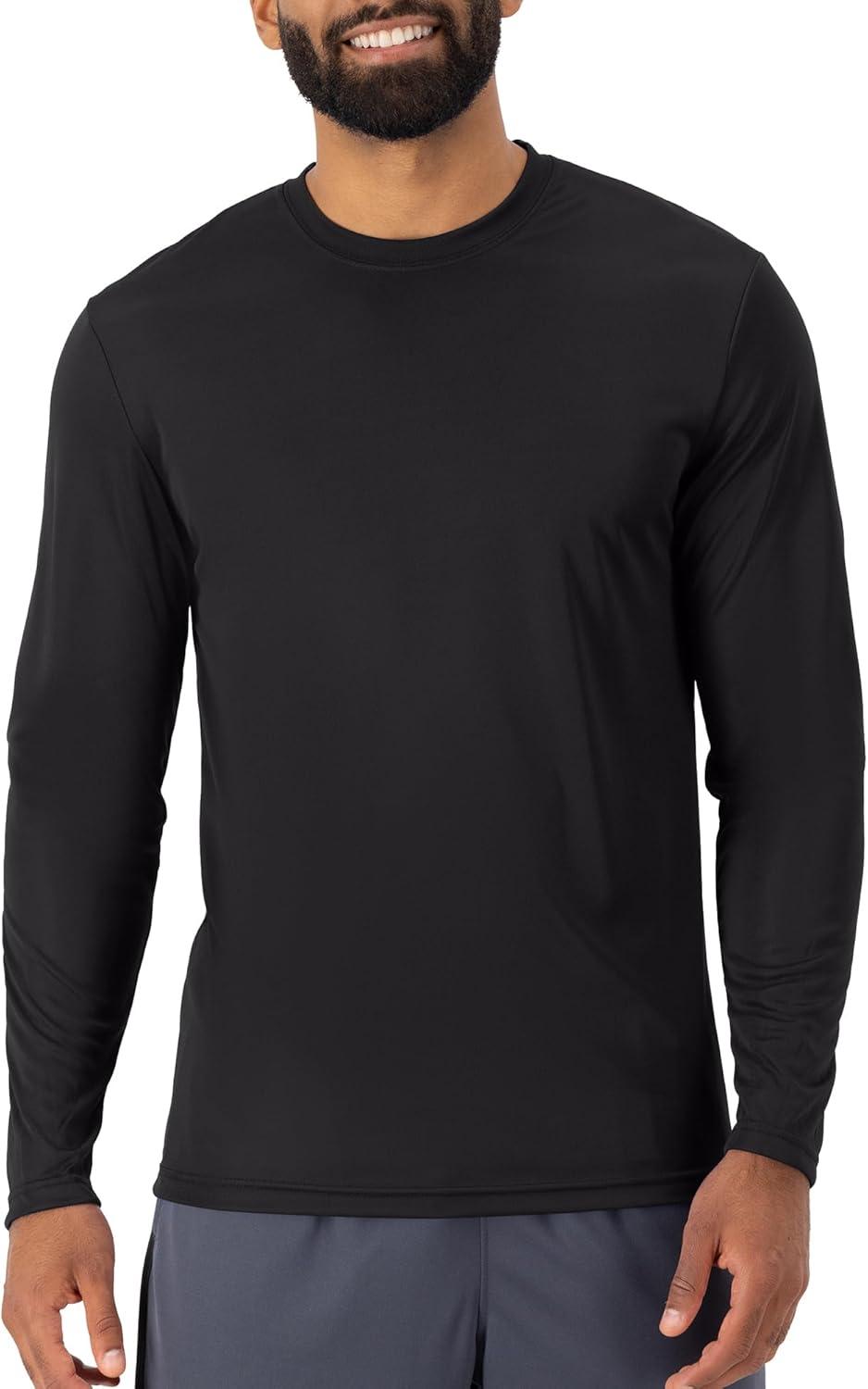 imageHanes Sport Mens LongSleeve TShirt Pack Cool DRI MoistureWicking Performance TShirts Performance Tee 2PackBlackWhite  4 Pack