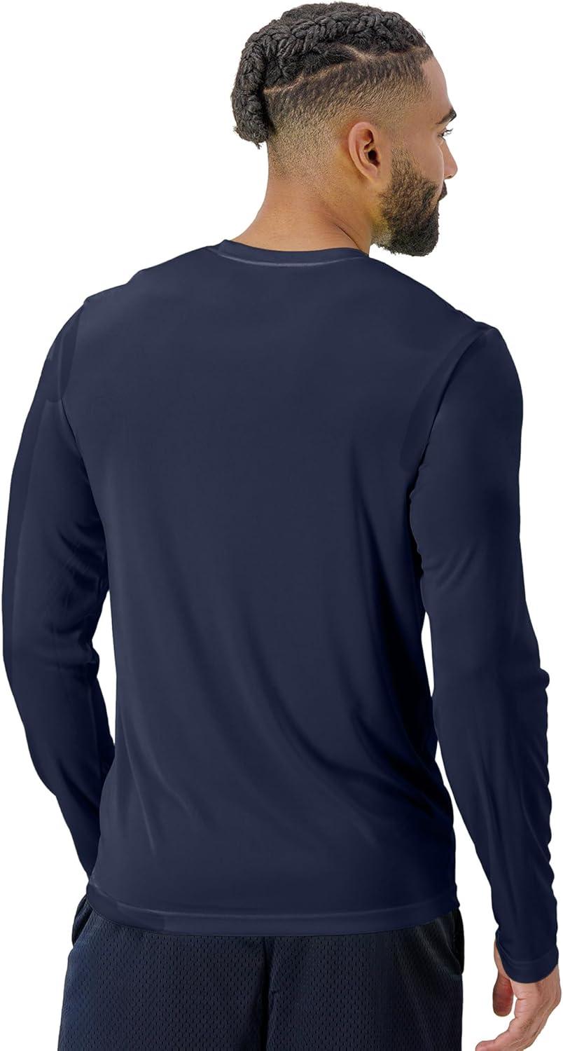 imageHanes Sport Mens LongSleeve TShirt Pack Cool DRI MoistureWicking Performance TShirts Performance Tee 2PackBlackWhiteNavyGrey  4 Pack