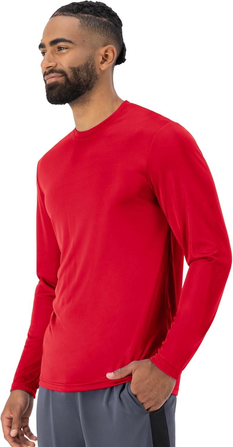 imageHanes Sport Mens LongSleeve TShirt Pack Cool DRI MoistureWicking Performance TShirts Performance Tee 2PackDeep Red