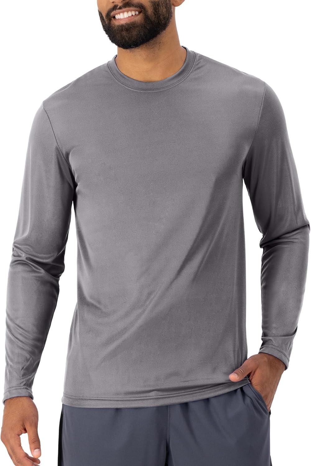 imageHanes Sport Mens LongSleeve TShirt Pack Cool DRI MoistureWicking Performance TShirts Performance Tee 2PackGraphite