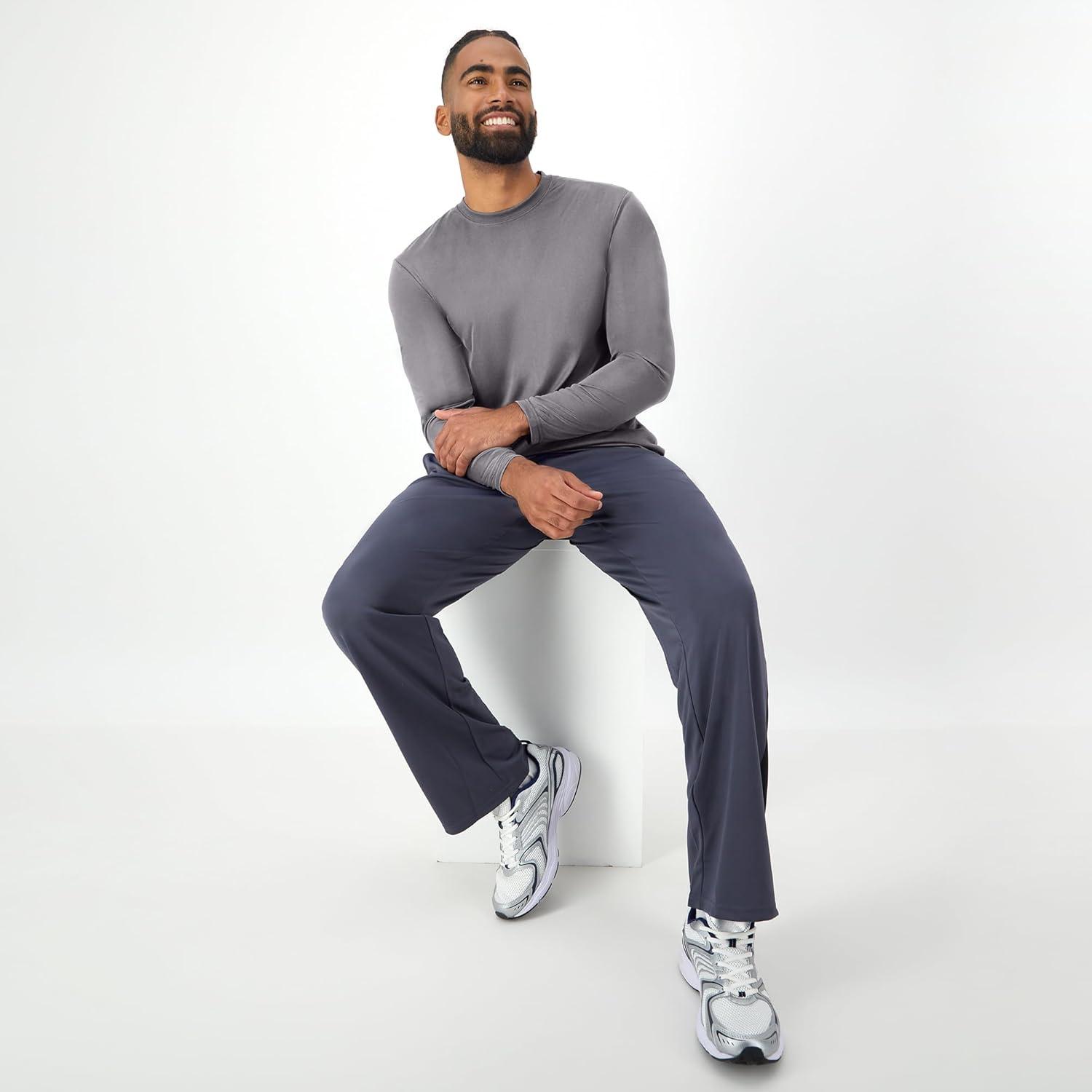 imageHanes Sport Mens LongSleeve TShirt Pack Cool DRI MoistureWicking Performance TShirts Performance Tee 2PackGraphite