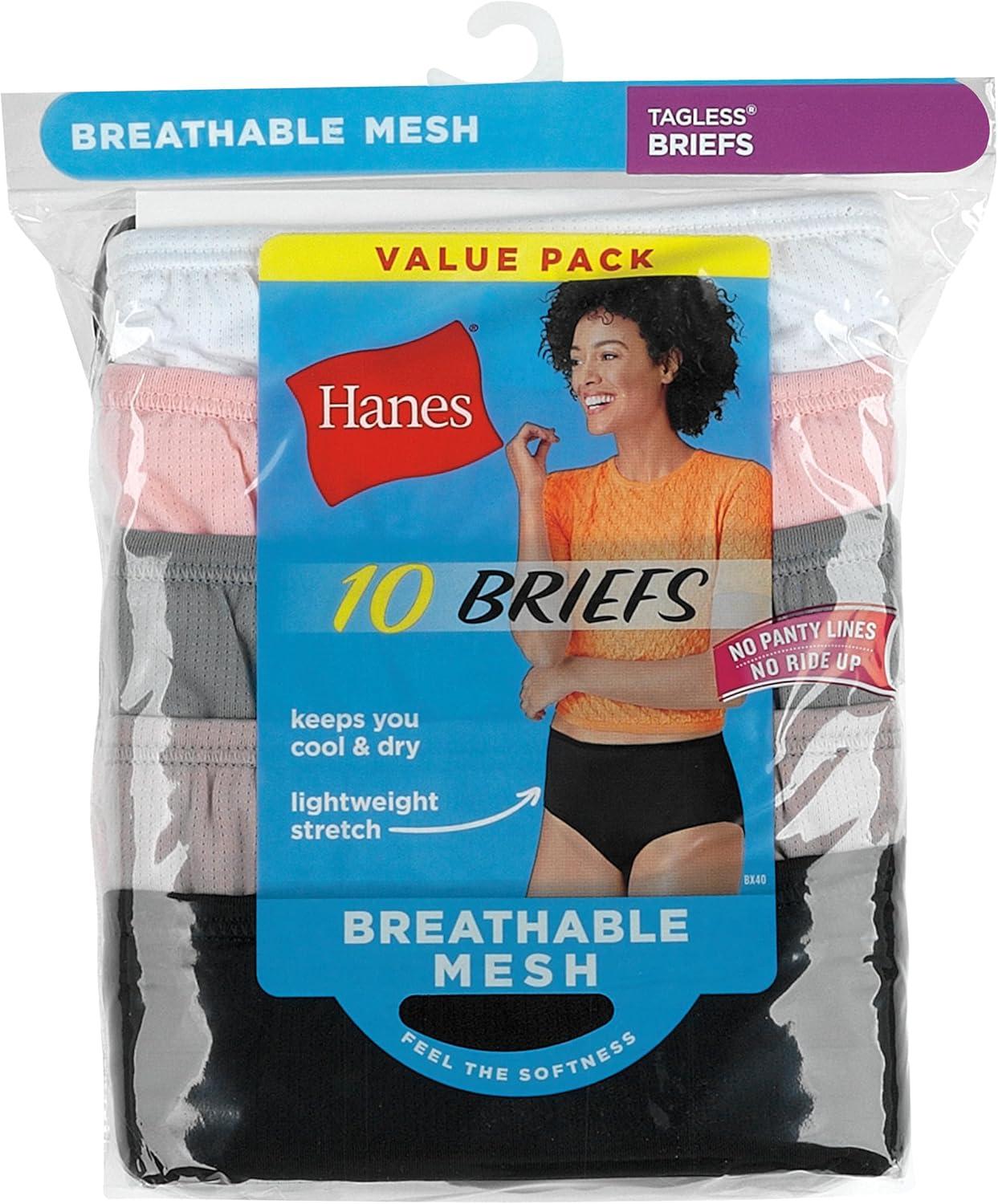 imageHanes Womens Lightweight Mesh Briefs 10Pack Brief Underwear for Women Cool Mesh Panties10 Pack  Assorted 1
