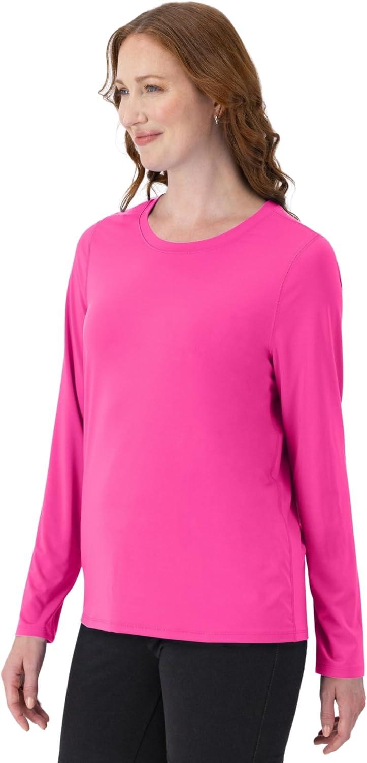 imageHanes Womens Sport Cool Dri Performance Long Sleeve TShirtWow Pink  1 Pack