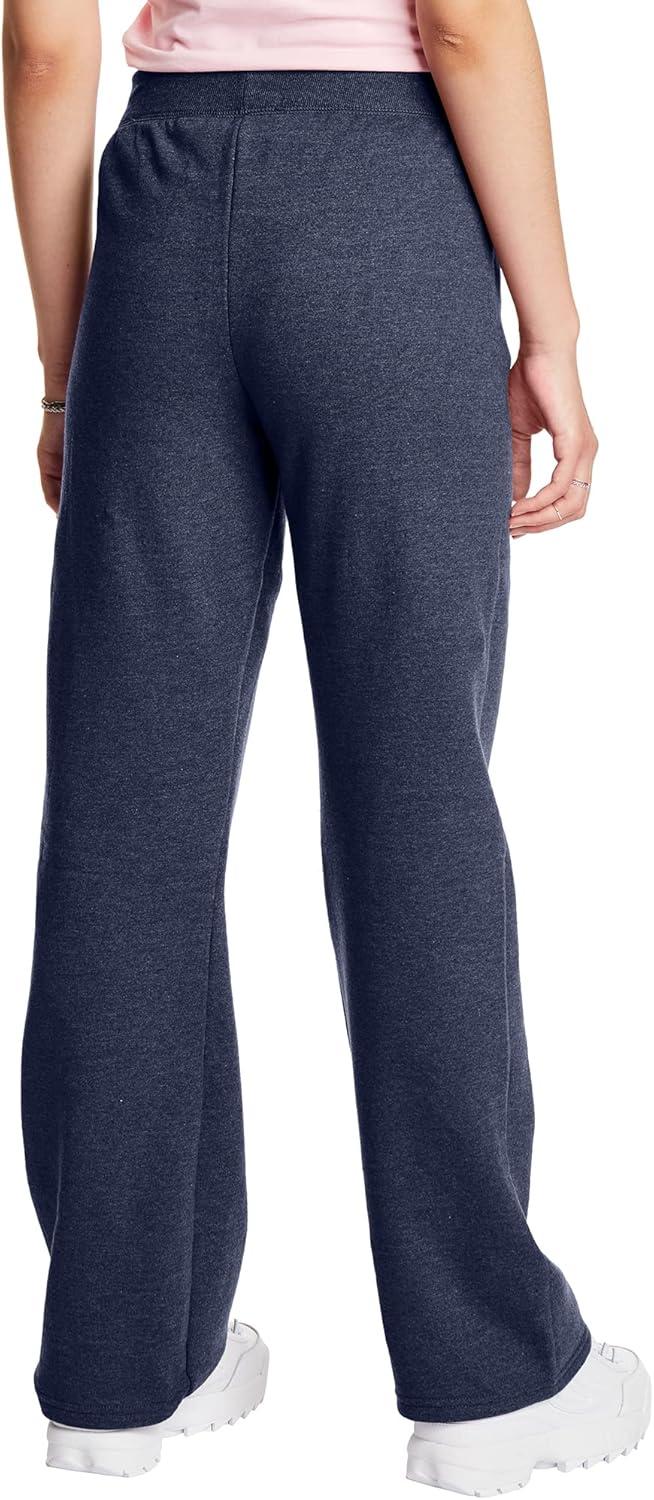 imageHanes Womens Sweatpants EcoSmart Fleece Pocketless OpenBottom Sweatpant Regular amp PetiteNavy Heather