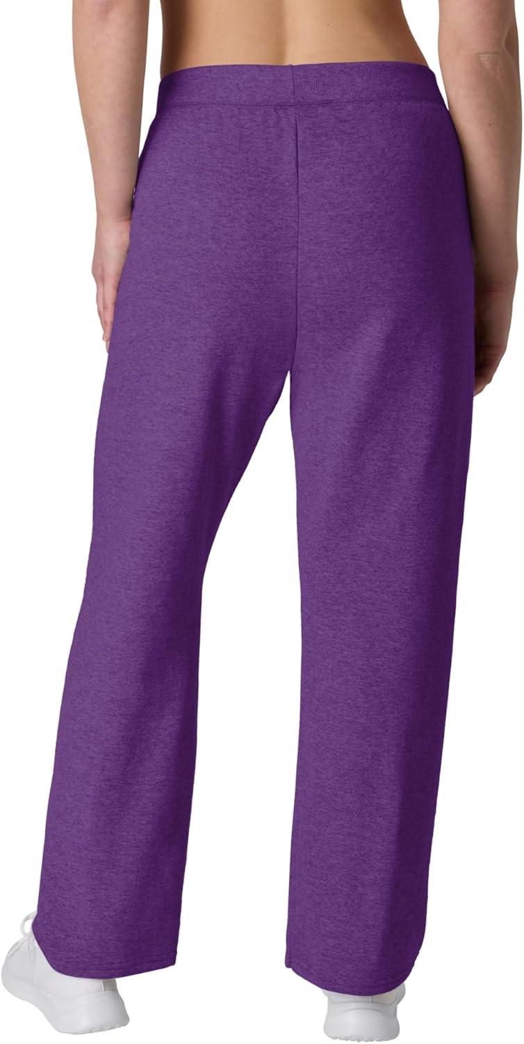 imageHanes Womens Sweatpants EcoSmart Fleece Pocketless OpenBottom Sweatpant Regular amp PetiteViolet Splendor Heather