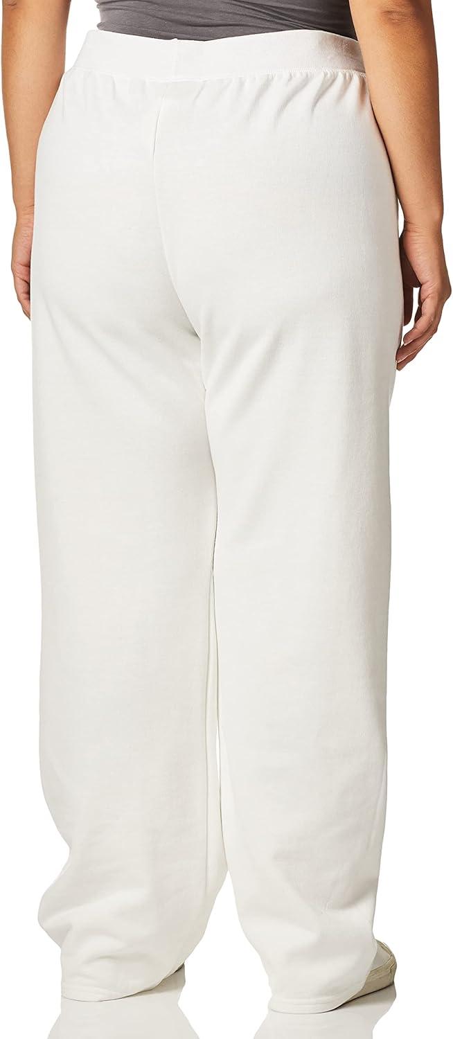 imageHanes Womens Sweatpants EcoSmart Fleece Pocketless OpenBottom Sweatpant Regular amp PetiteWhite
