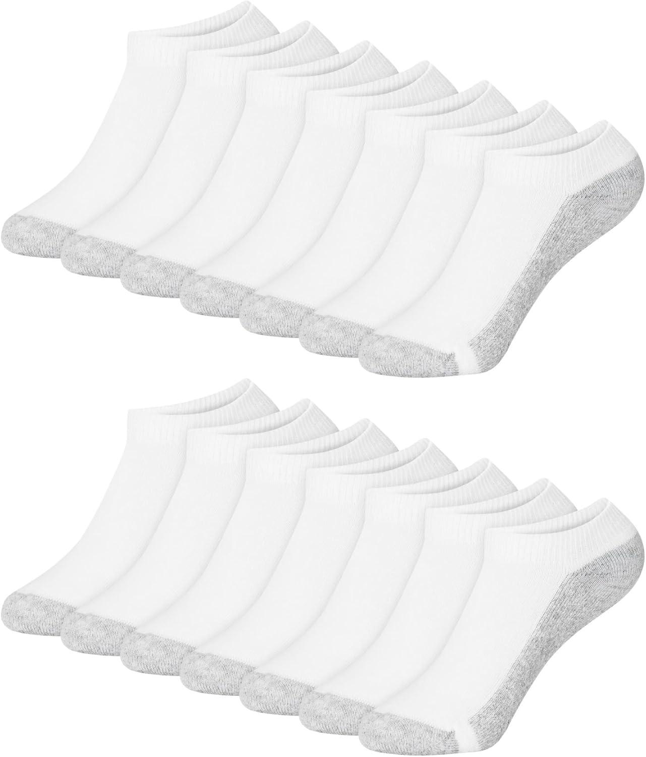 imageHanes boys Ankle Socks 14 Pairs Stretchcotton Socks for Boys Moisturewicking CushionedWhite