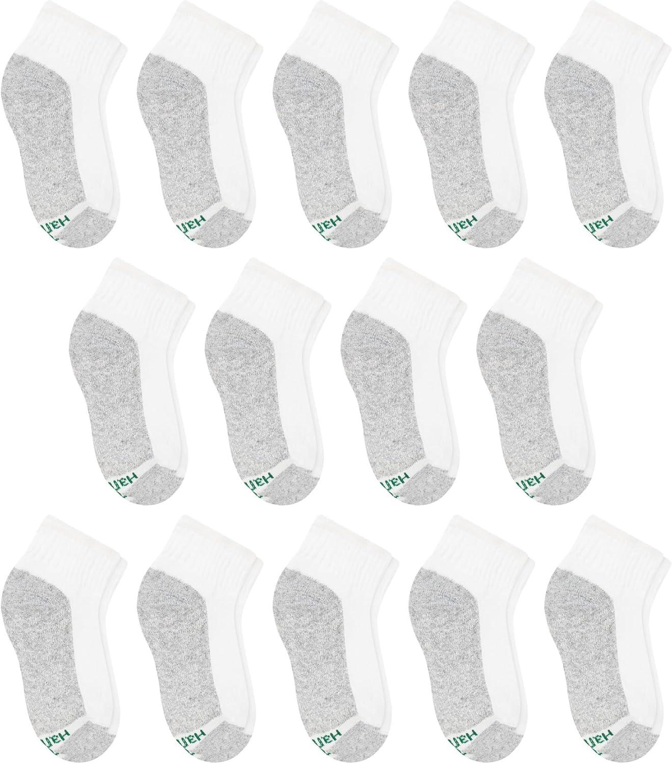 imageHanes boys Ankle Socks 14 Pairs Stretchcotton Socks for Boys Moisturewicking CushionedWhite