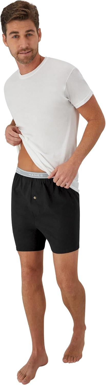 imageHanes mens Underwear Boxers Pack Cool and Breathable Cotton Underwear Exposed and Comfortflex Waistbands MultipackExposed Waistband Blue  5 Pack