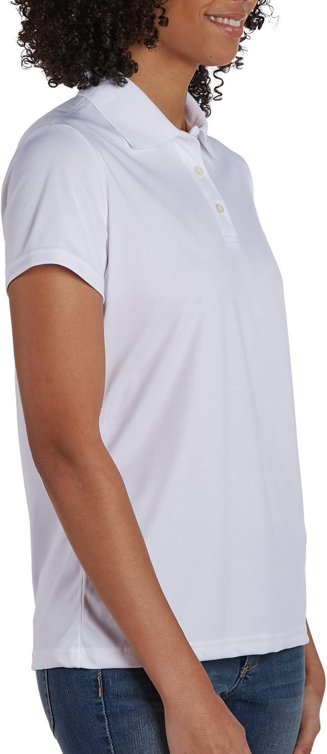 imageHanes womens Performance Polo Single or 3Pack Sport Cool DRI MoistureWicking Polo Shirt 40 UPF ProtectionWhite  1 Pack