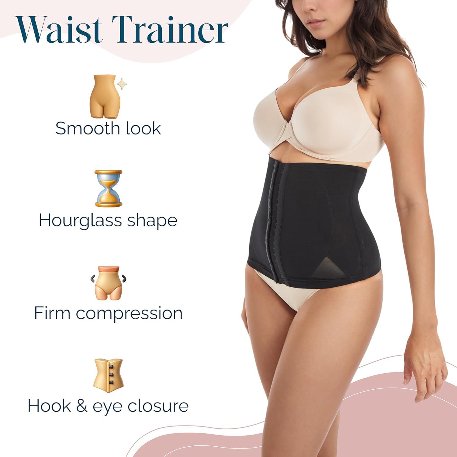 imageVoluptuosa Shapewear Waist Trainer Tummy Control Shapewear for Women Fajas Body Shaper CompressionBlack
