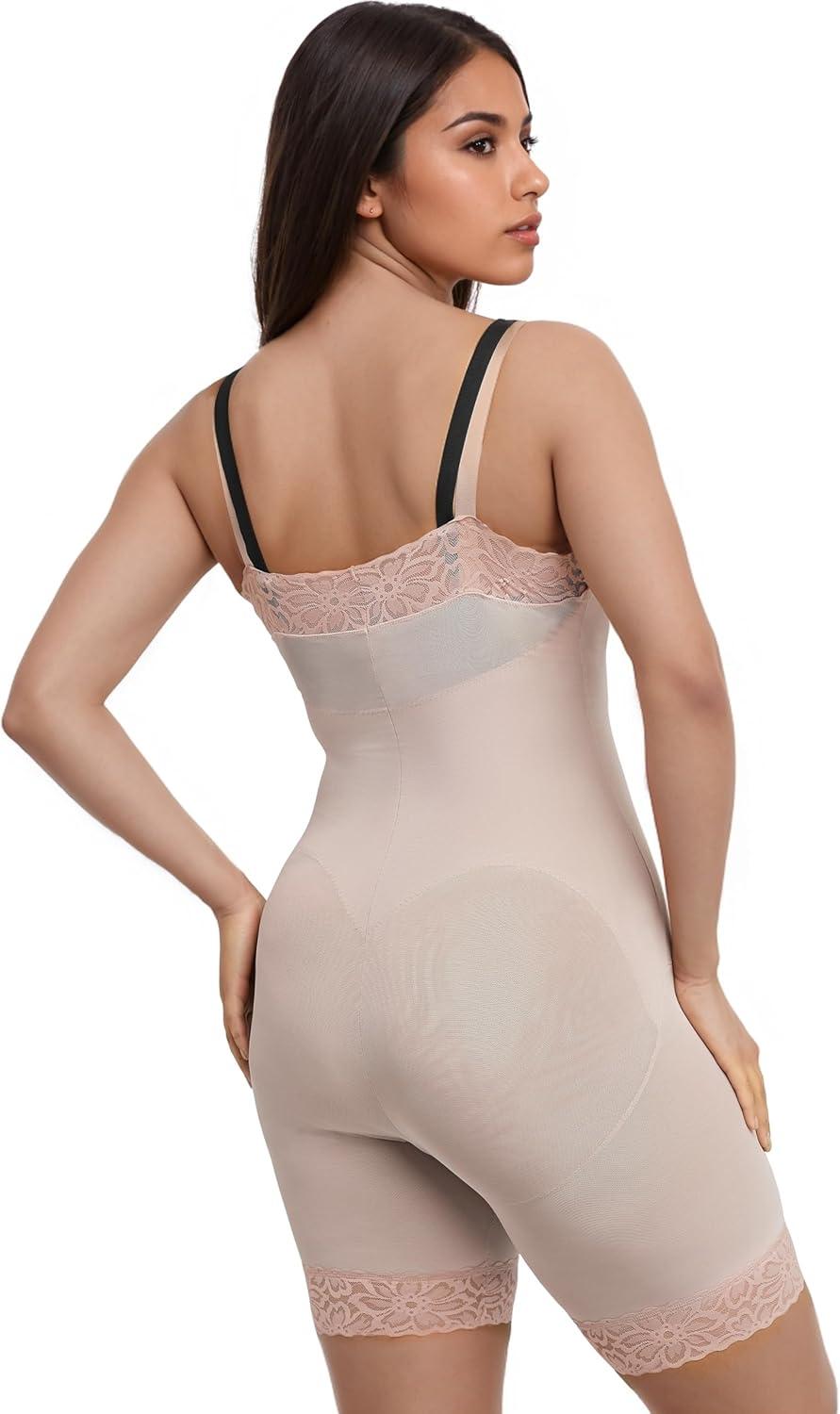 imageVoluptuosa womens Shapewear Bodysuit With Tummy Control Wear Your Own Bra Shapewear for Women Faja Body ShaperEvening Blush  Midthigh