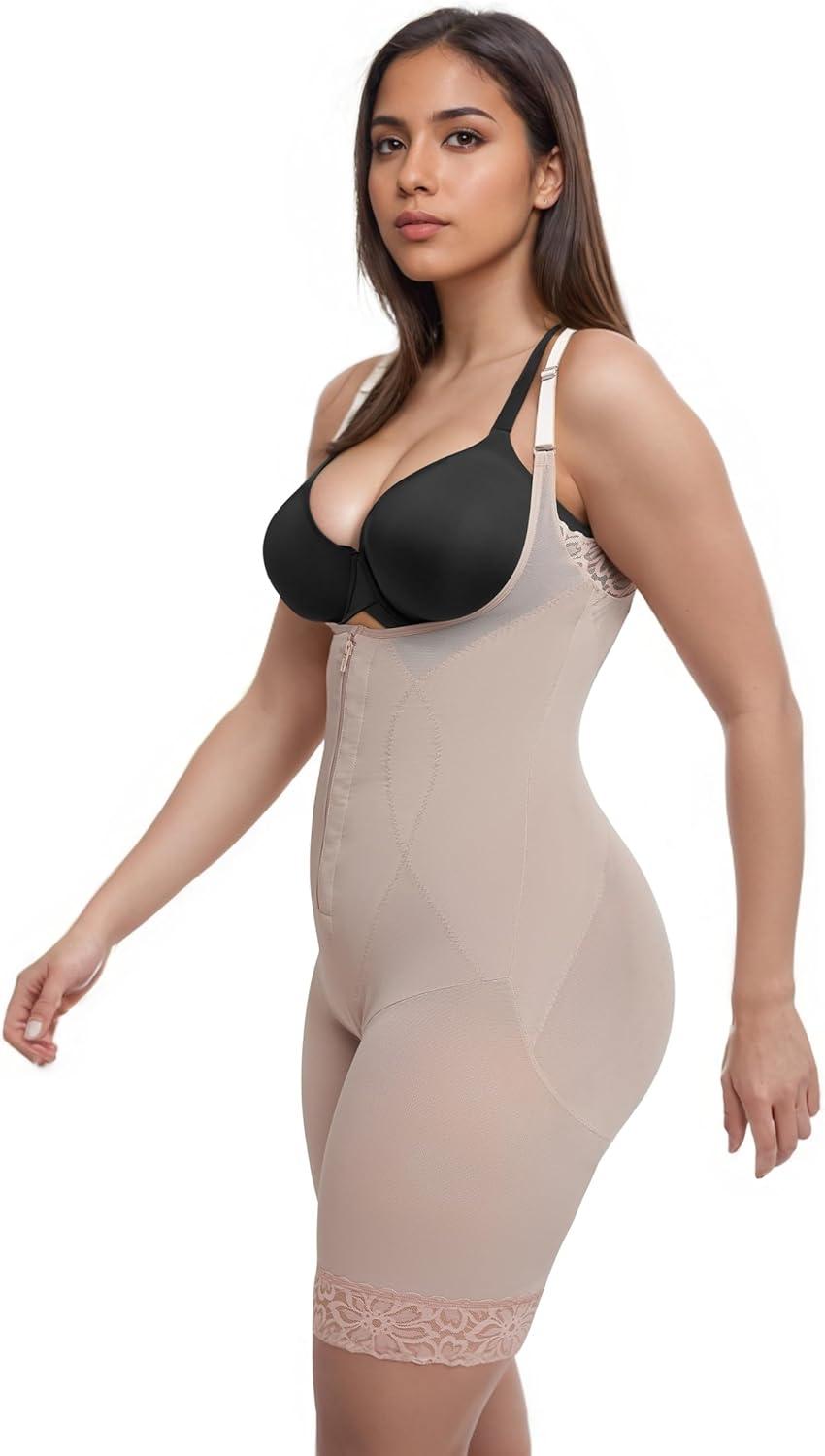 imageVoluptuosa womens Shapewear Bodysuit With Tummy Control Wear Your Own Bra Shapewear for Women Faja Body ShaperEvening Blush  Midthigh
