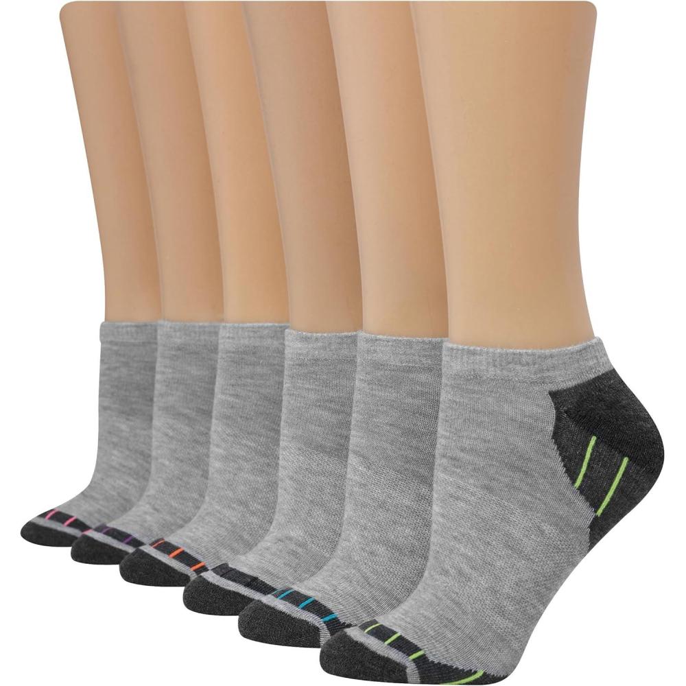 imageHanes Womens 6Pair Comfort Fit No Show SocksBlack