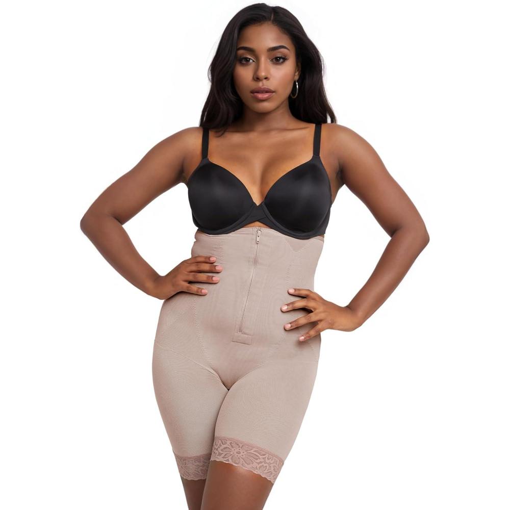 imageVoluptuosa Womens Shapewear Ultrafirm High Waisted Tummy Control Shaper Shorts Thigh Slimmer Hourglass ShapewearEvening Blush