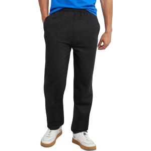 Hanes Men’s EcoSmart Sweatpants, Athletic Lounge Pants with Pockets, Open Hem Bottom, Fleece Pants(Black)