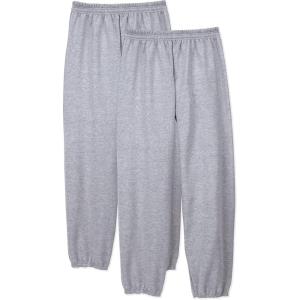 Hanes Men’s Ecosmart Best Sweatpants, Athletic Lounge Pants with C”ed Cuffs(Light Steel – 2 Pack)