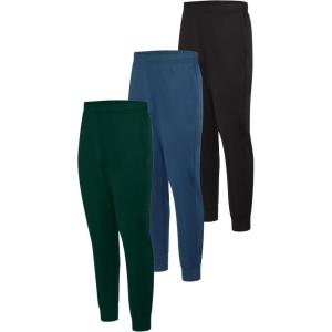 Hanes Mens Joggers, 3-Pack, Cool Dri Training, Moisture-Wicking Casual Men’s Athletic Joggers(Navy/Black/Deep Forest)