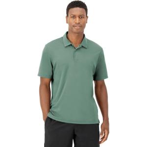 Hanes Mens Moves Performance Polo, Short Sleeve Polo Shirt for Men, Moisture-Wicking(Herbal Olive Green)
