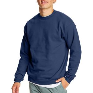 Hanes Men’s Sweatshirt, EcoSmart Fleece Crewneck Sweatshirt, Big & Tall Available, 1 or 2-Pack(Navy – 2 Pack)