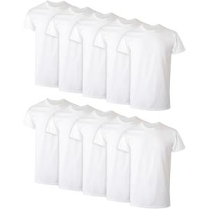 Hanes Mens Undershirt Packs, Stay-Tucked Soft Cotton Undershirts, Best Undershirts for Men, White/Black/Asstd Multipacks(White – 12 Pack)