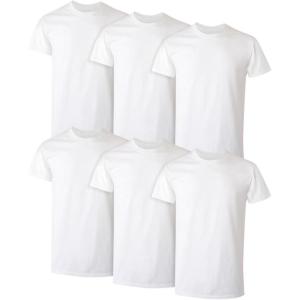 Hanes Mens Undershirt Packs, Stay-Tucked Soft Cotton Undershirts, Best Undershirts for Men, White/Black/Asstd Multipacks(White – 6 Pack)