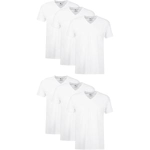 Hanes Men’s Undershirts T-Shirt Pack, V-Neck Cotton Tees for Men, Moisture-Wicking, Odor Control, White Multi-Pack(White – 6 Pack)