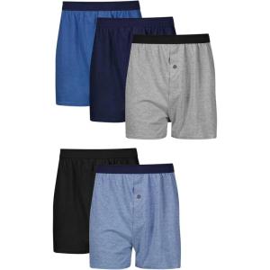 Hanes mens Underwear Boxers Pack, Cool and Breathable Cotton Underwear, Exposed and Comfortflex Waistbands, Multi-pack(Comfortflex Waistband – 5 Pack)