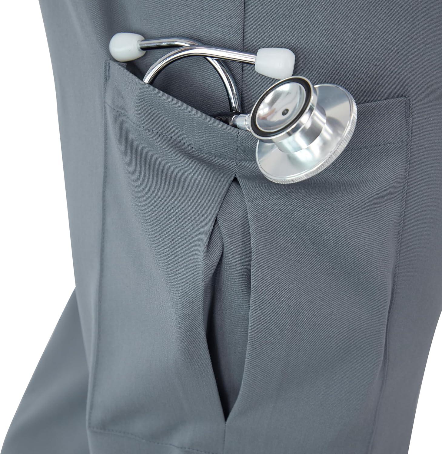 imageHanes Mens Scrubs Healthcare Pants Scrub Pants for Men MoistureWicking amp Odor Control 5 PocketsSlate Grey