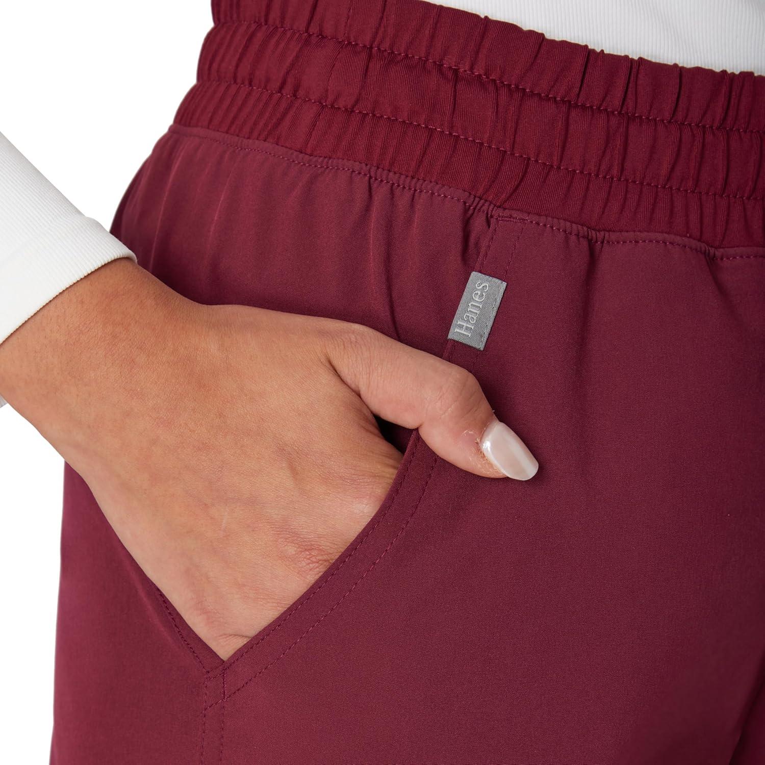imageHanes Womens Comfort Fit Scrub PantsAfternoon Burgundy