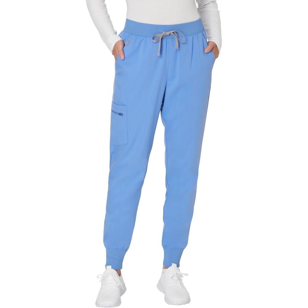 imageHanes Womens Scrub Joggers Comfort Fit Healthcare Pants for Women MoistureWicking Medical Scrubs with Odor ControlCeil Blue 2