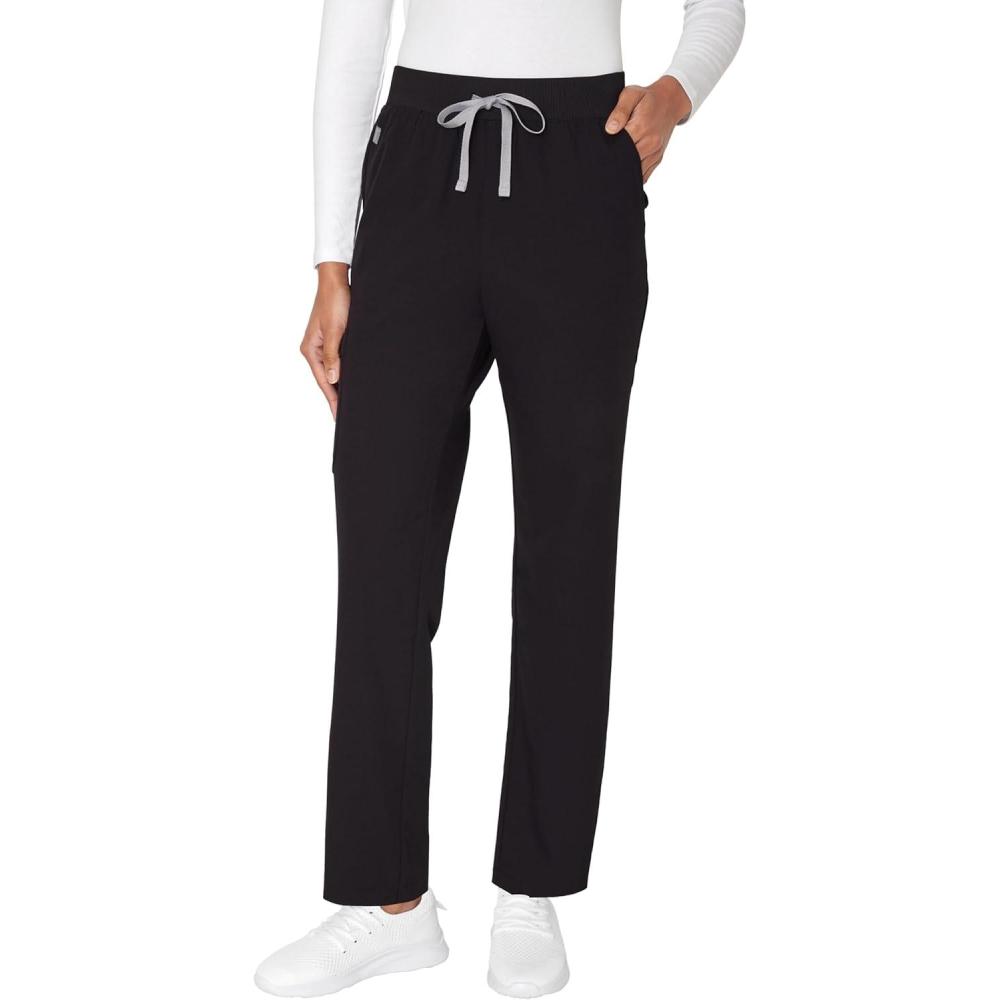 imageHanes Womens Scrub Pants Comfort Fit Healthcare Pants for Women MoistureWicking Medical ScrubsNew Ebony