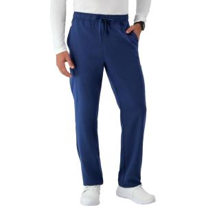 Hanes Mens Scrubs Healthcare Pants, Scrub Pants for Men, Moisture-Wicking & Odor Control, 5 Pockets(Athletic Navy)