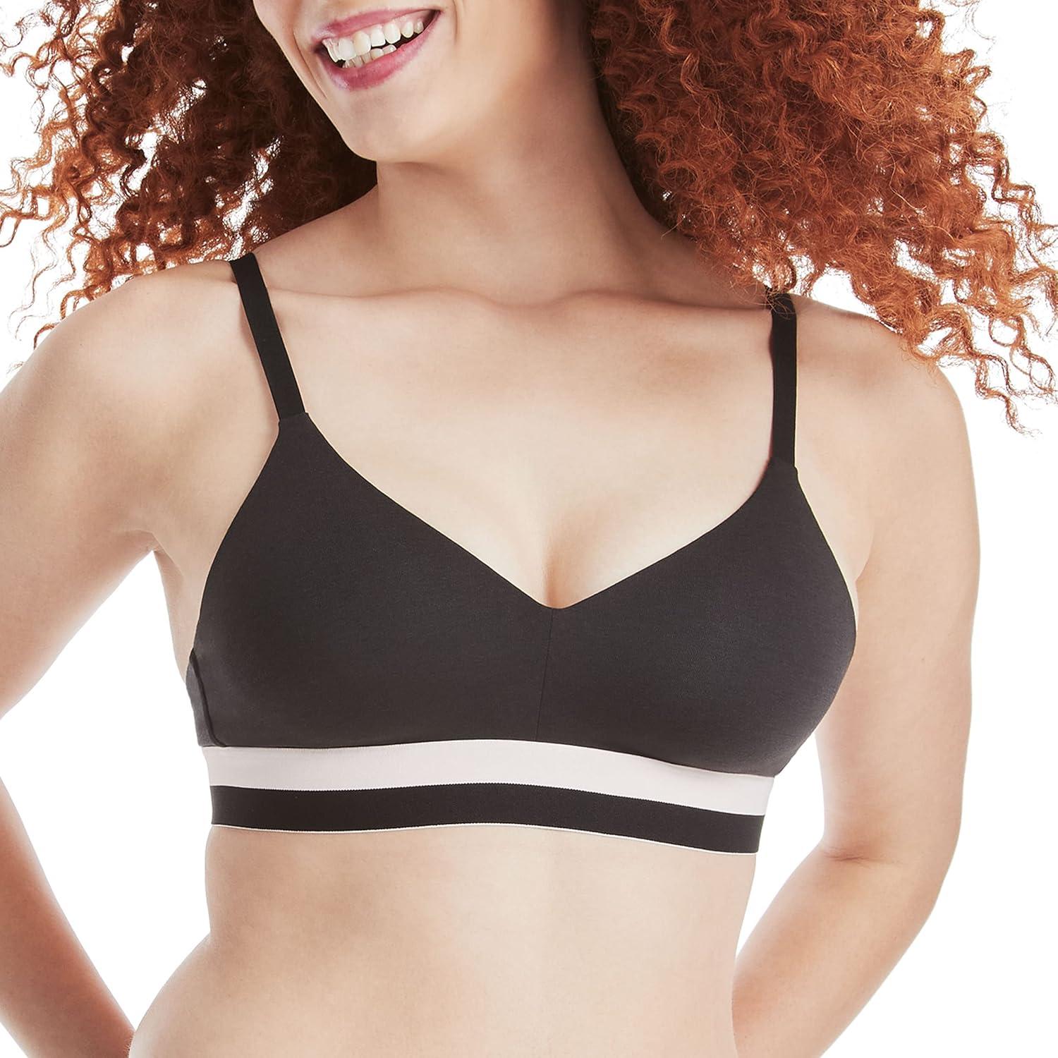 imageHanes Womens Pushup TShirt Wireless Bra ComfortFlex Fit Eco Soft Sizes S2xBlack