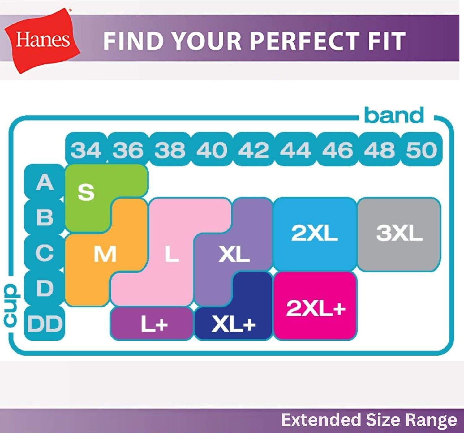 imageHanes Womens Pushup TShirt Wireless Bra ComfortFlex Fit Eco Soft Sizes S2xLight Buff