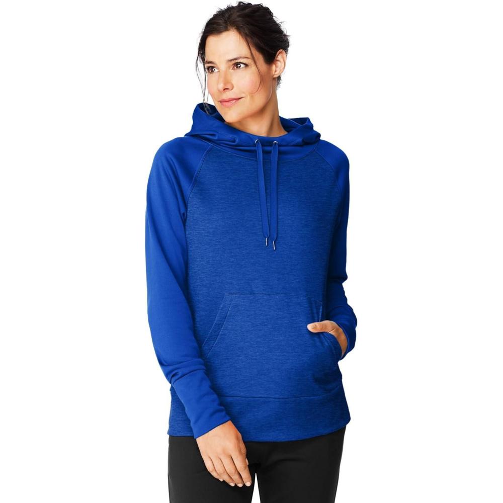 imageHanes Sport Womens Performance Fleece Pullover HoodieAwesome Blue SolidAwesome Blue Heather