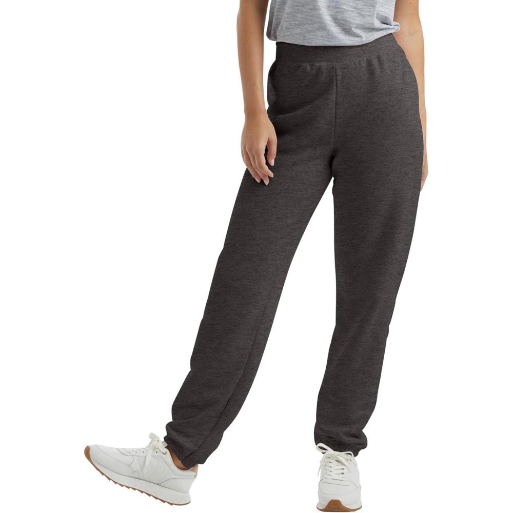 imageHanes Womens Sweatpants EcoSmart Fleece Joggers Pocketless Cinched Leg Sweatpants for Women 30Slate Heather