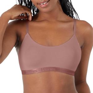 Hanes Women’s Originals Supersoft String Bralette, Pullover Bra, Scoop Neckline(Earthen Tan)