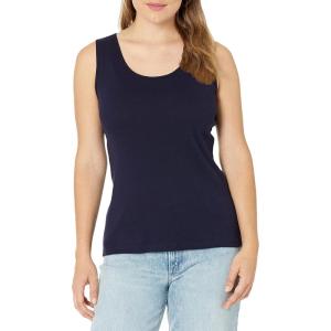 Hanes Women’s Shirts, Women’s Mini-Ribbed Cotton Tank Tops, Women’s Sleeveless T-Shirts, Women’s Tanks(Navy)