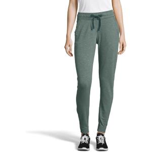 Hanes Women’s Tri-blend French Terry Jogger with Pockets(Juniper Blue Heather)