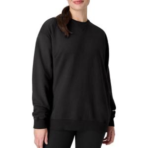 Hanes mens Comfortwash Garment Dyed Sweatshirt(Black)