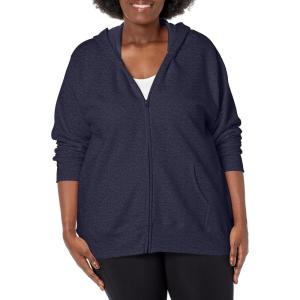 JUST MY SIZE womens Just My Size Zip-up Fleece Women’s Hoodie, Ecosmart Hooded Sweatshirt, Plus Size(Navy Heather)