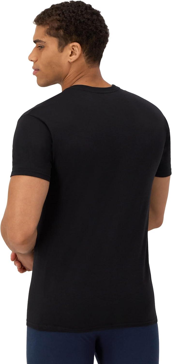 imageHanes Mens Hanes Ultimate Mens Fresh Iq Slim Fit Crew Undershirt 4PackBlack 4 Pack