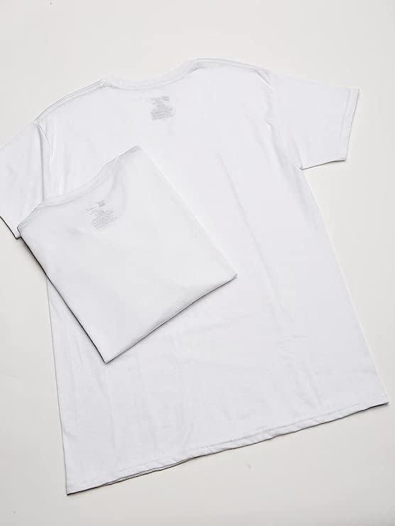 imageHanes Mens Tall 100 Cotton Crew Neck Undershirts Tagless Ultra Comfort MultipackWhite  4 Pack