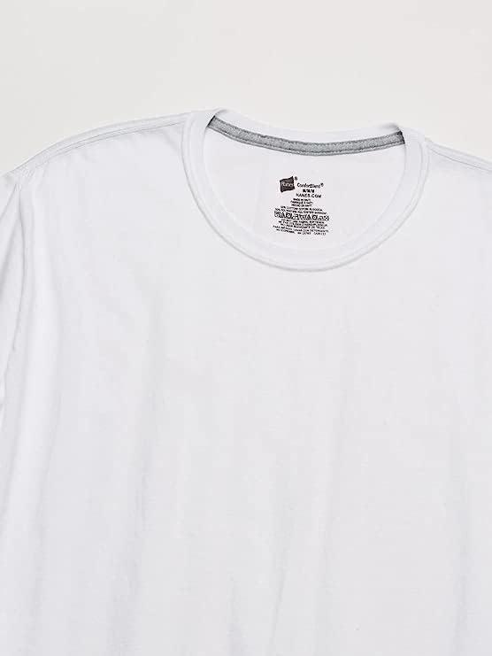 imageHanes Mens Tall 100 Cotton Crew Neck Undershirts Tagless Ultra Comfort MultipackWhite  4 Pack