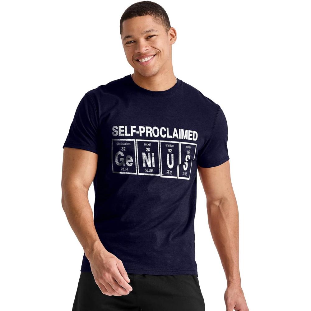 imageHanes Mens Essentials Short Sleeve Graphic TeeGenius